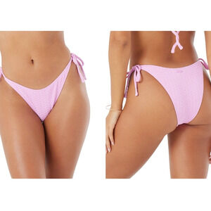 Roxy Haleiwa Tie Side Cheeky Bikini Bottoms NWT Size Large Liliac Purple
